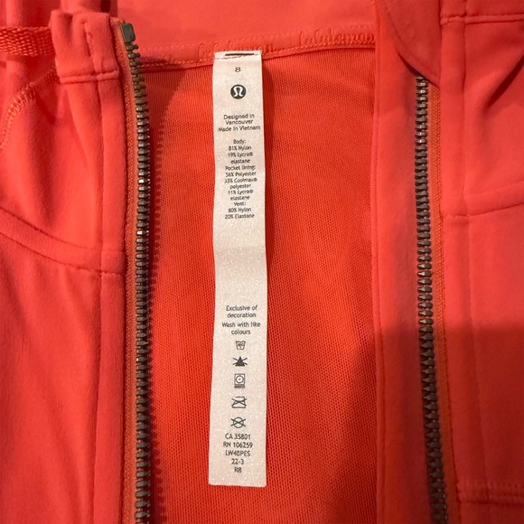Lululemon Luon Define Jacket in Pale Raspberry. Worn once and in EUC. SZ 8 - Picture 13 of 14